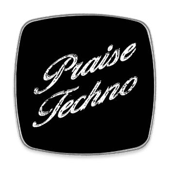 Éloge Techno Vintage Hard Dark Acid - Magnet carré - blanc - Devant