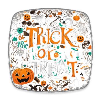 Trick or treat - Square fridge magnet - white - Front