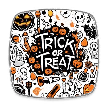 Trick or treat - Square fridge magnet - white - Front