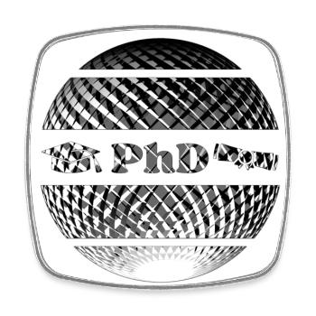 Ph.D. Graduation Ceremony - Square fridge magnet - white - Front