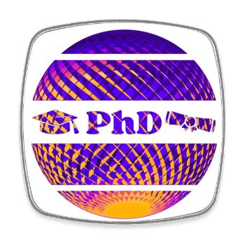 PhD - Dr rer nat, Dr med - Defense - Square fridge magnet - white - Front