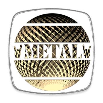Metal - Square fridge magnet - white - Front