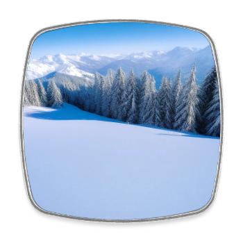 Winterwunder - Viereckiger Kühlschrankmagnet - Weiß - Vorne