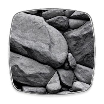 Stones of Serenity - Viereckiger Kühlschrankmagnet - Weiß - Vorne