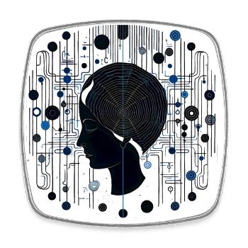 Gehirn Strukturen - Surreale Kunst - Viereckiger Kühlschrankmagnet - Weiß - Vorne