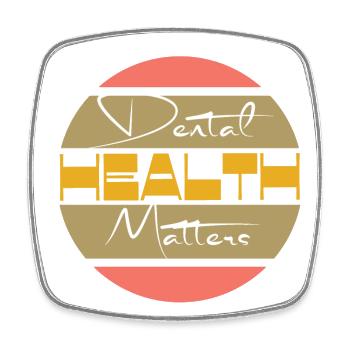 Dental health matters - Square fridge magnet - white - Front