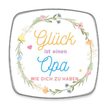 Glück ist, einen OPI wie dich zu haben ! - Viereckiger Kühlschrankmagnet - Weiß - Vorne