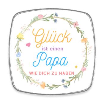 Glück ist, einen PAPA wie dich zu haben ! - Viereckiger Kühlschrankmagnet - Weiß - Vorne