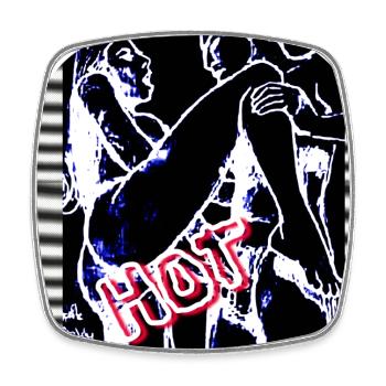 HOT (COVER/IMAGE) !! - Square fridge magnet - white - Front