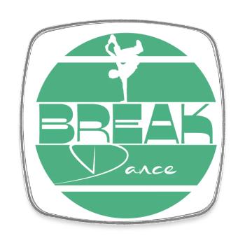 Breakdance grün türkis - Viereckiger Kühlschrankmagnet - Weiß - Vorne