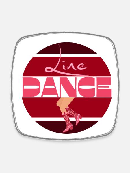 Danse en ligne Danse en ligne - Magnet carré - blanc