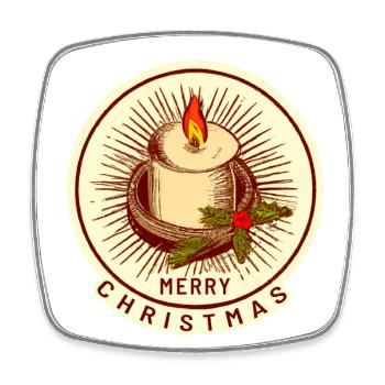 Merry Christmas - Viereckiger Kühlschrankmagnet - Weiß - Vorne