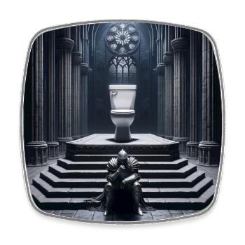 Fart Souls - Hollow Knight sur le trône de porcelaine #07 - Magnet carré - blanc - Devant