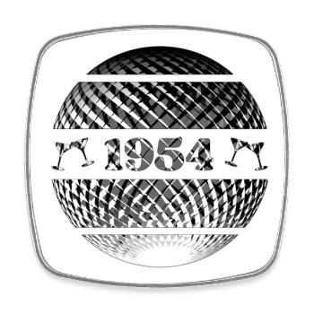 Né en 1954 - 70e anniversaire - Magnet carré - blanc - Devant