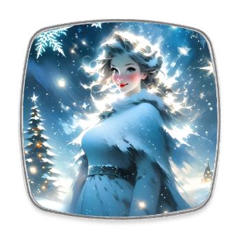 Merry Christmas #14 - Square fridge magnet - white - Front