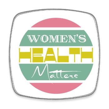 Women's health matters Frauengesundheit - Square fridge magnet - white - Front