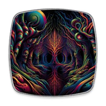 Dark Forest - Viereckiger Kühlschrankmagnet - Weiß - Vorne