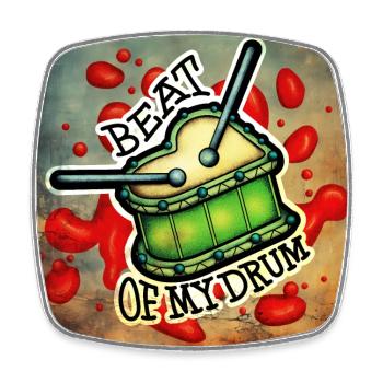 Beat of my drum: Tanz zum Beat deines Herzen. - Viereckiger Kühlschrankmagnet - Weiß - Vorne