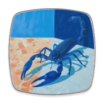 scorpion, bunt, tier, geschenk, geschenkidee - Viereckiger Kühlschrankmagnet - Weiß - Vorne