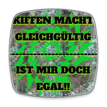 KIFFEN MACHT....!! - Viereckiger Kühlschrankmagnet - Weiß - Vorne