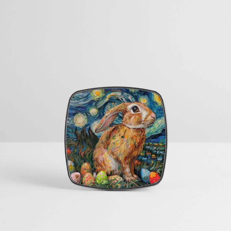 easter bunny, easter, bunny, happy easter, easter eggs Square fridge magnet