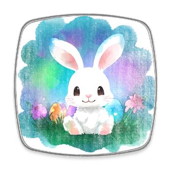 Easter Bunny Bunny Easter Eggs Eggs - Square fridge magnet - white - Front