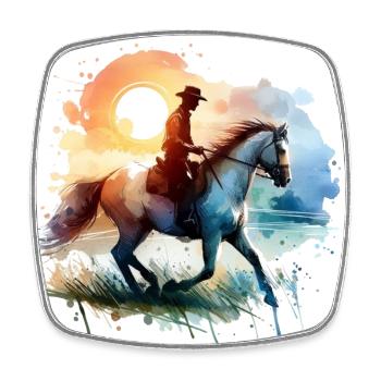 Styles de cow-boy - Magnet carré - blanc - Devant