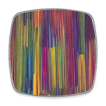 Bunte Streifenmuster Textur Tapete - Viereckiger Kühlschrankmagnet - Weiß - Vorne