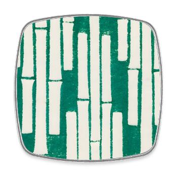 Farbenfrohes japanisches Holzschnittmuster-Design - Viereckiger Kühlschrankmagnet - Weiß - Vorne