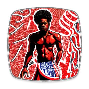 A Lovely Day - pop art - Magnet carré - blanc - Devant