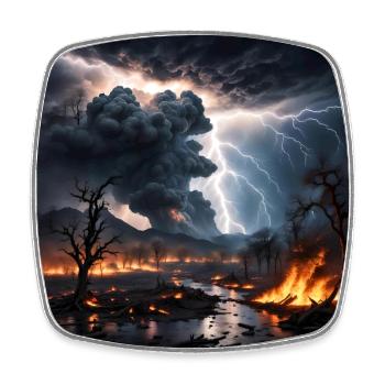 Apokalypse - Viereckiger Kühlschrankmagnet - Weiß - Vorne