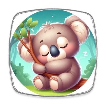 happy koala bear koala - Square fridge magnet - white - Front
