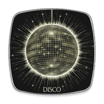 DISCO Ball - Square fridge magnet - white - Front