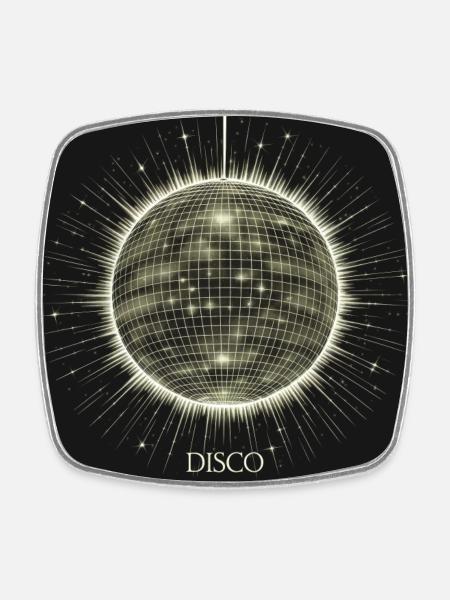 DISCO Ball - Square fridge magnet - white