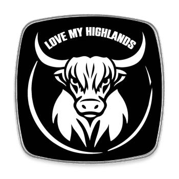Meine Highlands Rinder ich liebe Highlands - Viereckiger Kühlschrankmagnet - Weiß - Vorne
