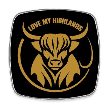 Meine Highlands Rinder ich liebe Highlands - Viereckiger Kühlschrankmagnet - Weiß - Vorne