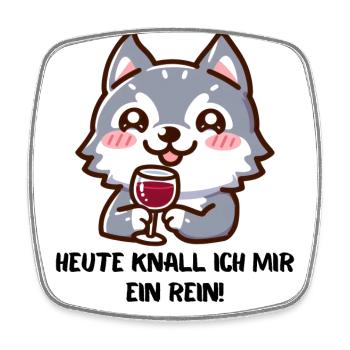Süßer Wolf Junggesellinnenabschied - Viereckiger Kühlschrankmagnet - Weiß - Vorne
