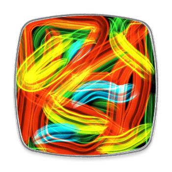 Farbe Streifen - Viereckiger Kühlschrankmagnet - Weiß - Vorne