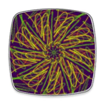 Abstraktes geometrisches buntes Sterndesign - Viereckiger Kühlschrankmagnet - Weiß - Vorne