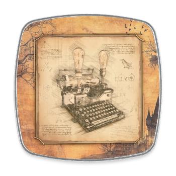 Vintage Art for Authors & Writers - Square fridge magnet - white - Front