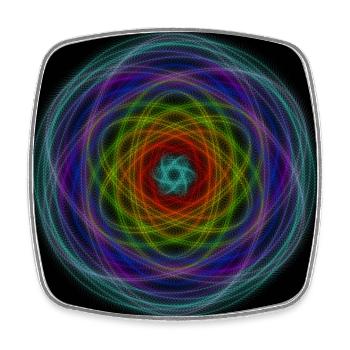 Hypnotic Rainbow - Square fridge magnet - white - Front