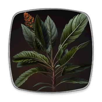 Florale Eleganz - Viereckiger Kühlschrankmagnet - Weiß - Vorne