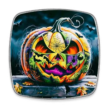 Halloween pumpkin - Square fridge magnet - white - Front