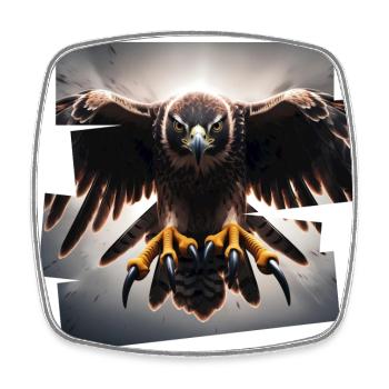 Eagle Frontal Attack - Square fridge magnet - white - Front