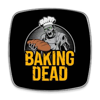Zombie Bäcker gruseliger Bäcker - Viereckiger Kühlschrankmagnet - Weiß - Vorne