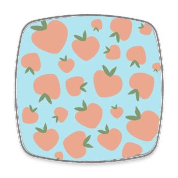 Sweet peaches - Square fridge magnet - white - Front