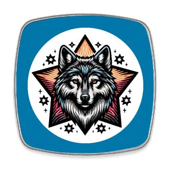 Experience the wilderness and feel freedom - Square fridge magnet - white - Front