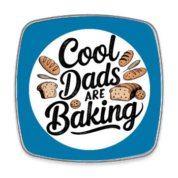 Coole Papas backen Brot. Cooles Bäckerdesign - Viereckiger Kühlschrankmagnet - Weiß - Vorne