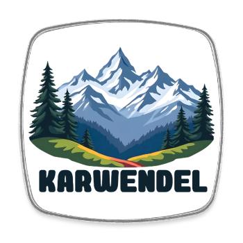 Karwendel - Viereckiger Kühlschrankmagnet - Weiß - Vorne