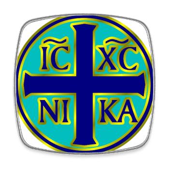 Symbole IC XC NIKA - Magnet carré - blanc - Devant